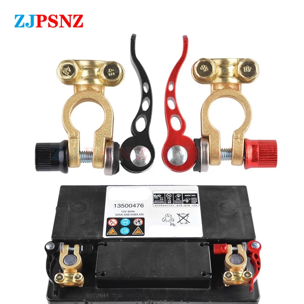 12V 24V Auto Cable Connector Battery Bornes Main Cable Post Clamp Terminal Screw Connection Positive&amp;Negative For Car Truck Boat