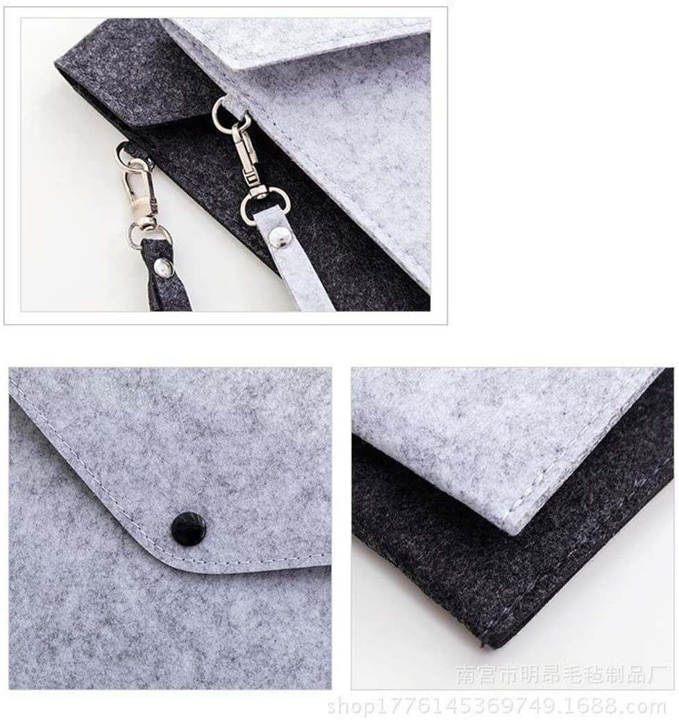 A4 File Folders-Expanding File Folder Portable Felt Holder Envelope Office Durable Briefcase Document Bag (with Lanyard)