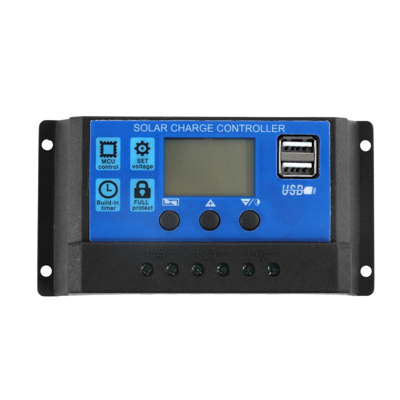 100W 12V Solar Panel Kit Single/Dual USB Port Off Grid Monocrystalline Module with 30A Solar Charge Controller: 30A Controller
