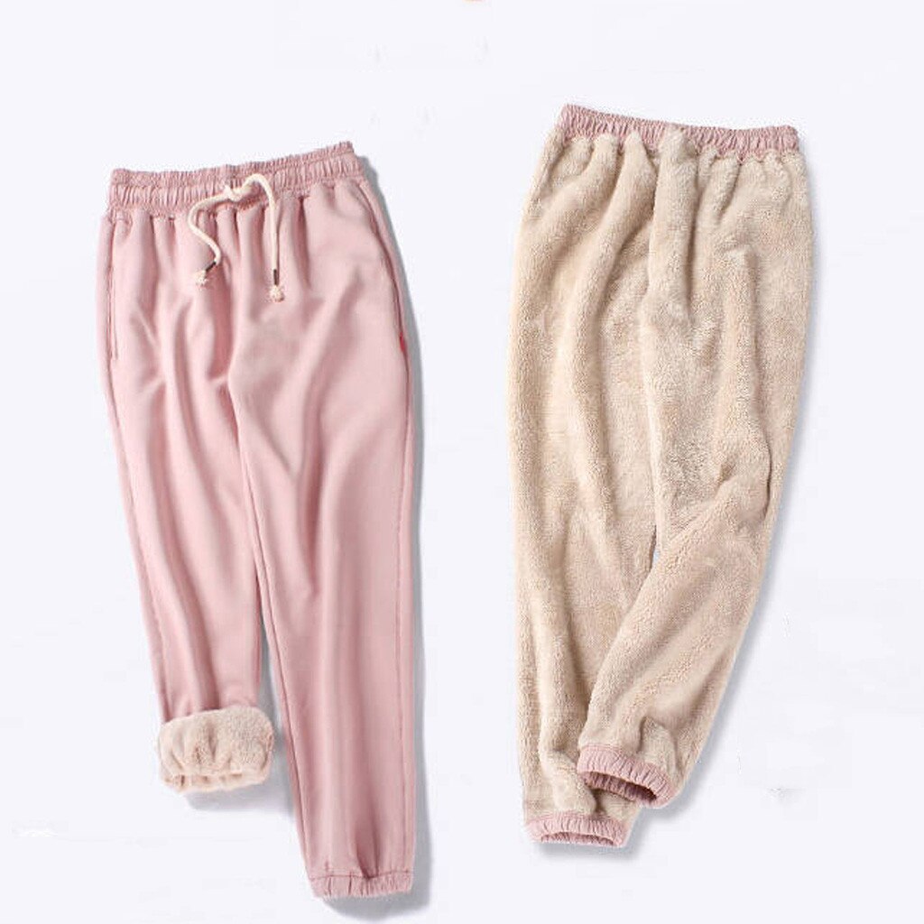 Autumn Women Gym Sweatpants Workout Fleece Trousers Solid Thick Warm Winter Female Sport Pants Running Pantalones Mujer