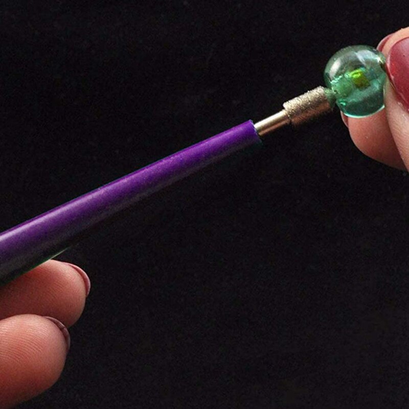 5PCS Perle Reibahle Set Diamant Gekippt Perle Reibahle Sicken Loch Enlarger Werkzeug für Glas Kunststoff Metall Holz Perlen
