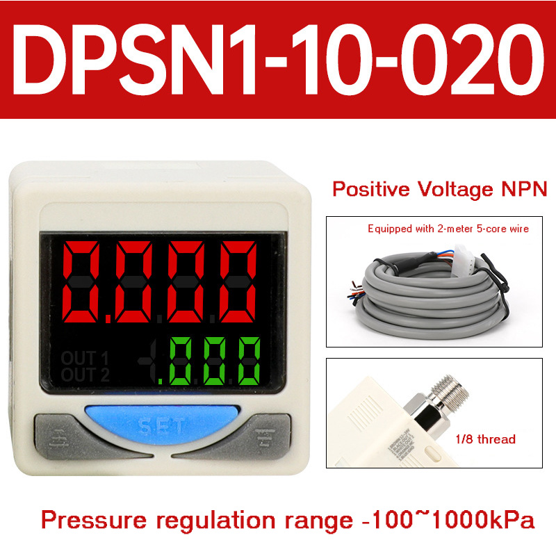 Digitaler Manometerschalter ZSE30AF Vakuum-Unterdruckmanometer ISE Positiver Druck DPSN1 Elektronisch Digital: Lila
