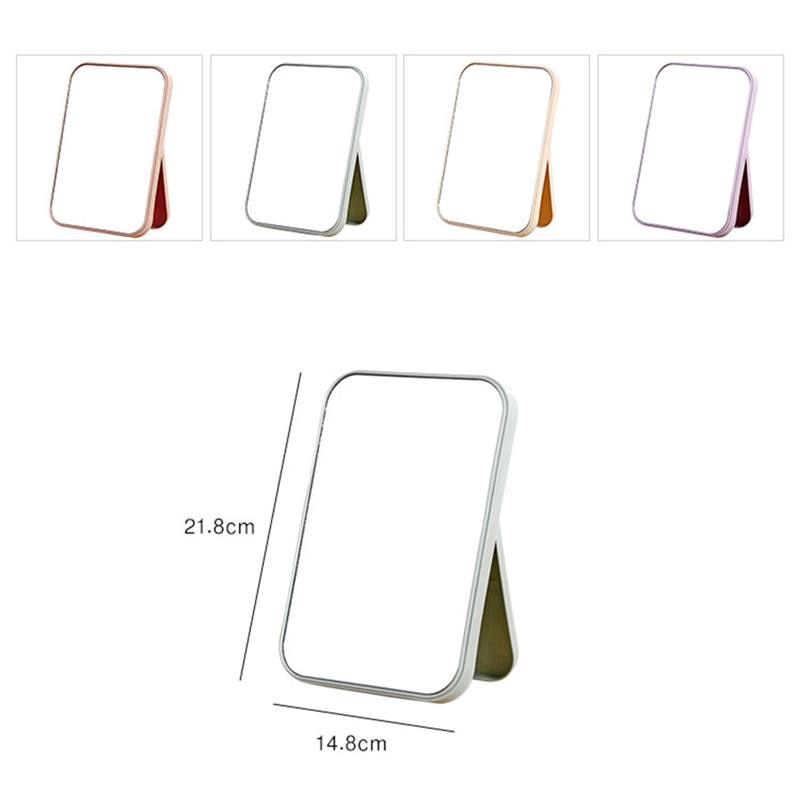Miroir de maquillage pliable, Compact et pliable, de bureau, facile à utiliser, pour la salle de bain, accessoire de maquillage