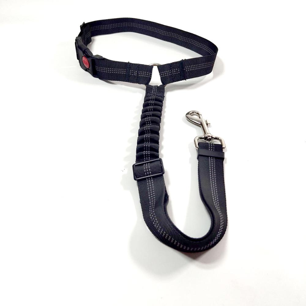 Pet Dog Seat Belt Reflecterende Nylon Intrekbare Elastische Dog Seat Belt Pitbull Puppy Voertuig Auto Veiligheidsgordel Hond Accessoires: black