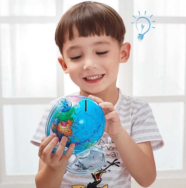 Children's piggy bank globe piggy bank piggy bank personality adult can not enter the shatter-resistant boy female