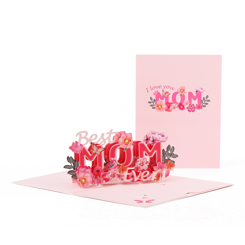 Tarjeta 3D para el día de la madre, tarjetas de felicitación de Acción de Gracias, para el día de la madre