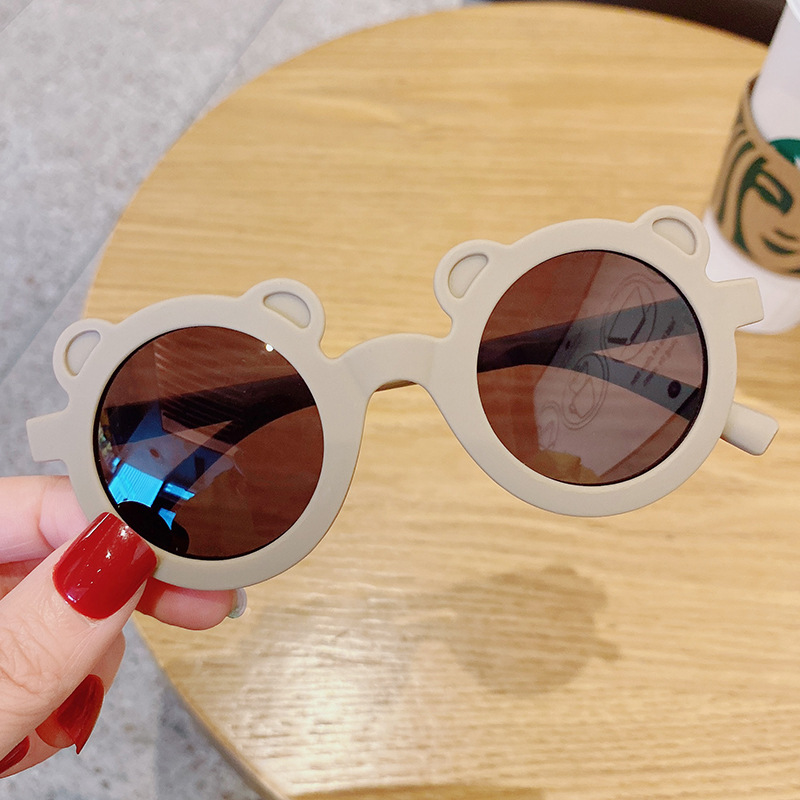 Lunettes de soleil de dessin animé pour enfants, monture en forme d&#39;ours, rondes, pour filles et garçons,: 13