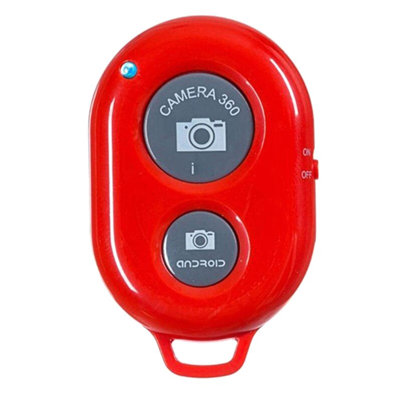 Wireless Bluetooth Smart Phone Camera Remote Control Selfie Stick Shutter for Android IOS SP99: Red