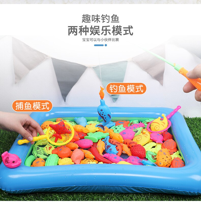26 impostato di bambini del giocattolo di pesca magnetica piscina bambino1 2 di età del bambino beneficio intelligenza asta della ragazza del ragazzo di compleanno di natale regalo