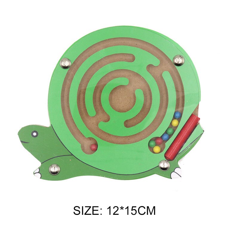 Preschool Kids Math Toys Counting Circles Bead Wire Maze Wooden Roller Coaster Educational Toys Montessori Wooden Toys For Baby: TJ026 tortoise