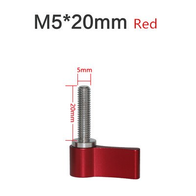 Jadkinsta Locking Screw Adapter 17mm 23mm Length M6 M5 Thread Clamping Screw Holder L Shape Wrench Spanner Camera Accessories: M5x20mm Red