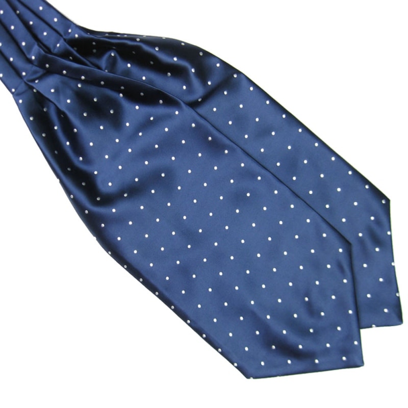 Brand Polka Dot Men Long Silk Scarves Cravat Ascot Ties Handkerchief Gentlemen