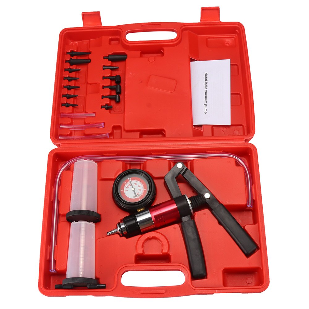 Pump Car Motorbike Bleeding Hand Held Brake Bleeder Tester Set Vacuum