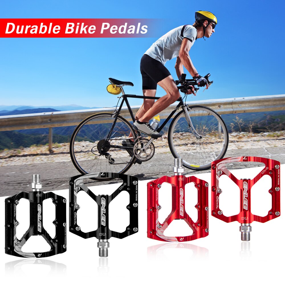 ENLEE Bike Pedals CNC Aluminium Alloy Flat Bicycle Platform Pedals Mountain Bike Cycling Pedals Lightweight Anti-skid mtb pedal