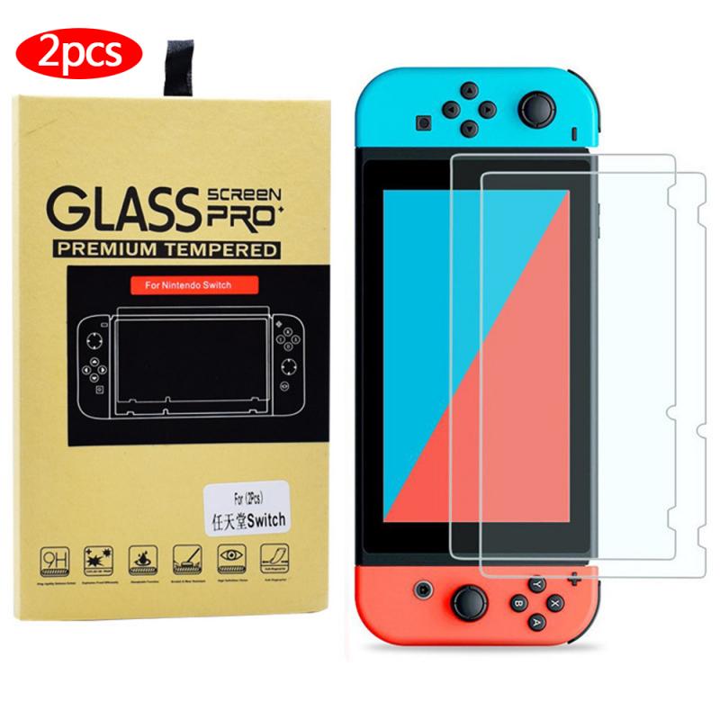 2 uds. Vidrio templado para Nintendo Switch Protector de pantalla 9H 2.5D película protectora vidrio Protector para Nintendo Switch Glass: Default Title