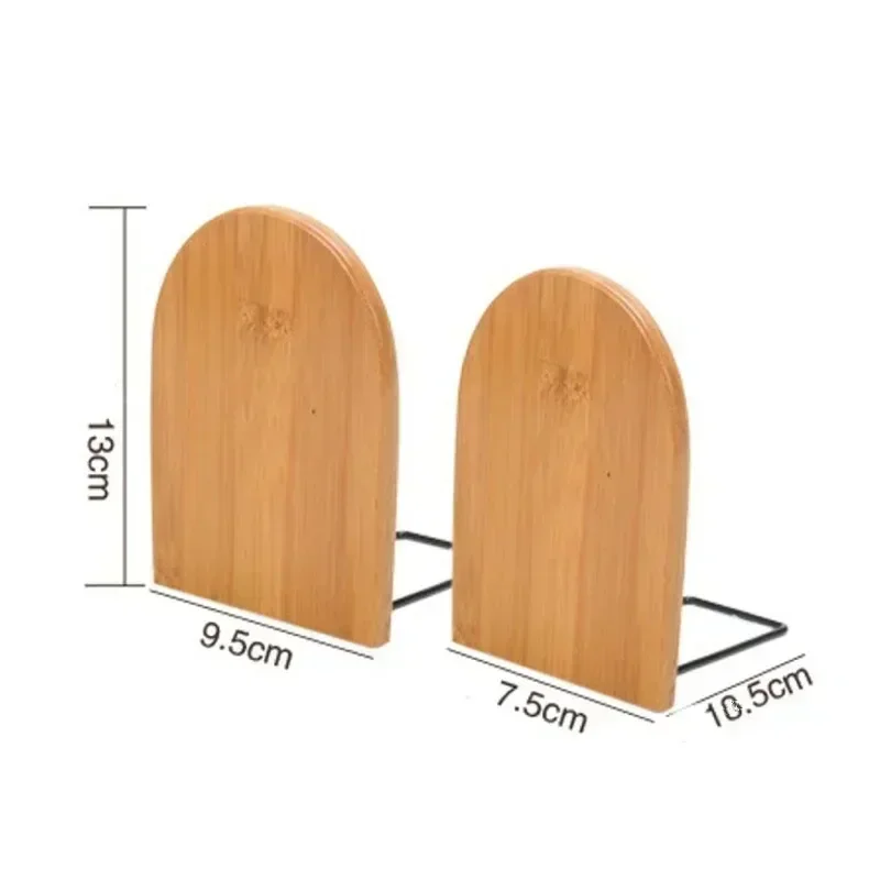 Handige houten ijzeren boekensteunplank Desktop boekensteunhouder Benodigdheden Accessoire Briefpapier Boekensteunen voor tijdschrift Eenvoudige stijl