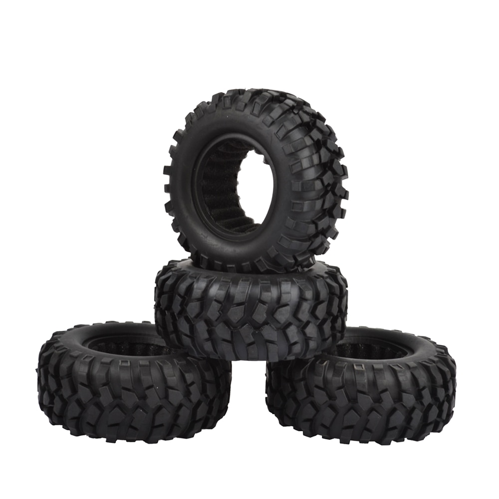 4pcs 96mm 1.9 inch Rubber Rocks Tyres / Wheel Tires for Axial SCX10 D90 Tamiya CC01 1:10 RC Rock Crawler