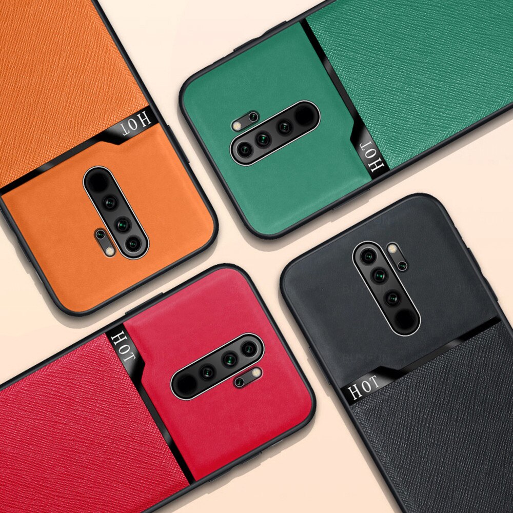 Für Xiaomi Redmi Hinweis 8 Pro Leder Textur Telefon Fall Stoßfest Telefon Shell auf Redmy Note8 Note8Pro 8Pro Zurück Abdeckung coque