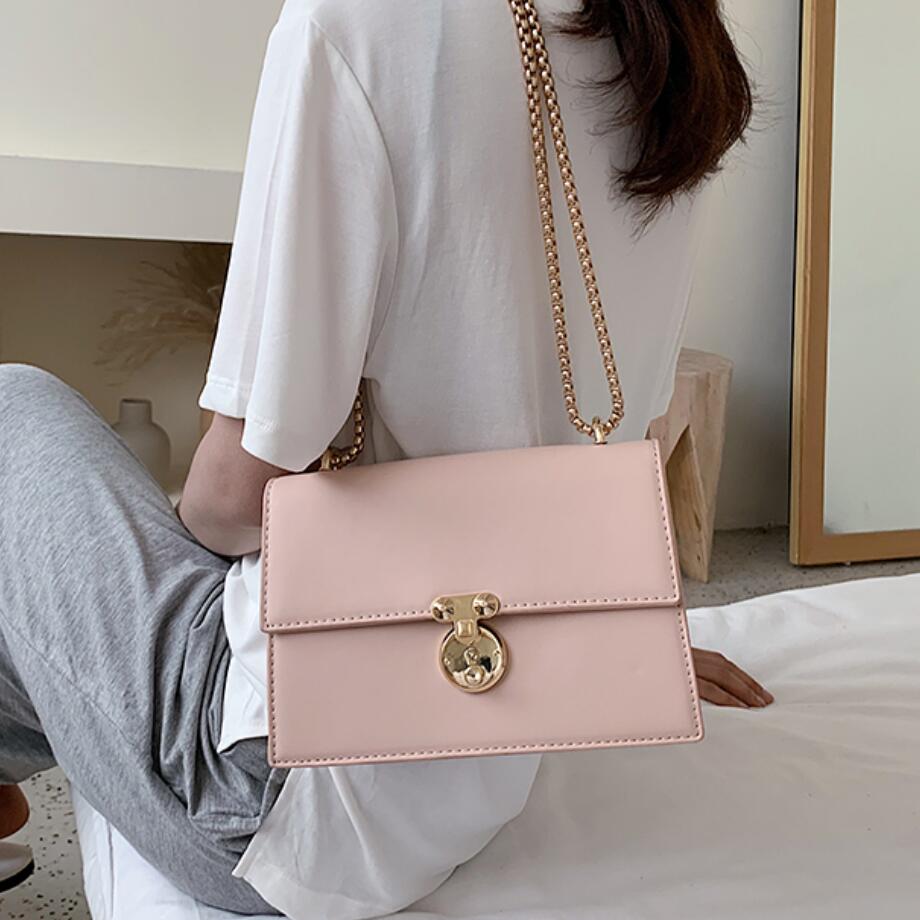 Mini cor sólida quadrado crossbody saco 2020 moda nova qualidade de couro do plutônio das mulheres designer bolsa de ombro corrente saco do mensageiro