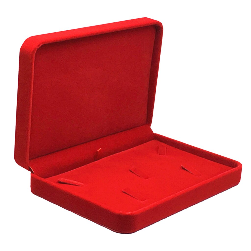 Caja de de terciopelo de lujo, caja de joyería para anillo, pulsera, collar, pendientes, colgante, caja de almacenamiento, vitrina de , organizador de joyería: Red