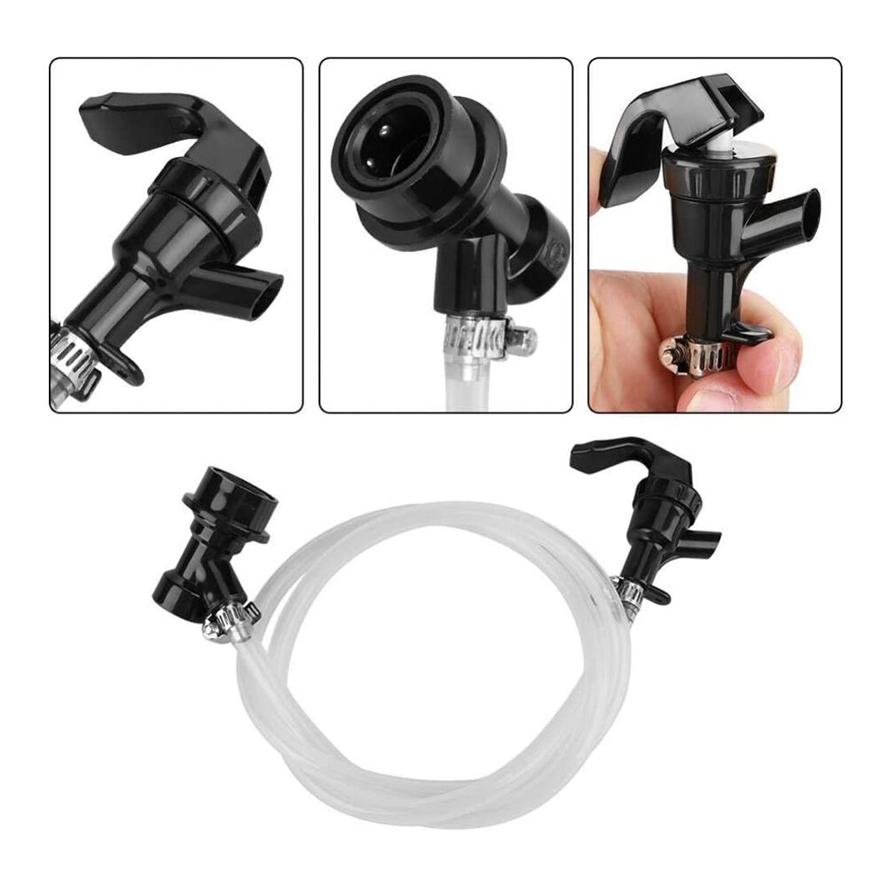 5Pcs Universal Black Quick Release Plastic Taps Faucet for Beer Barrel Home Brew