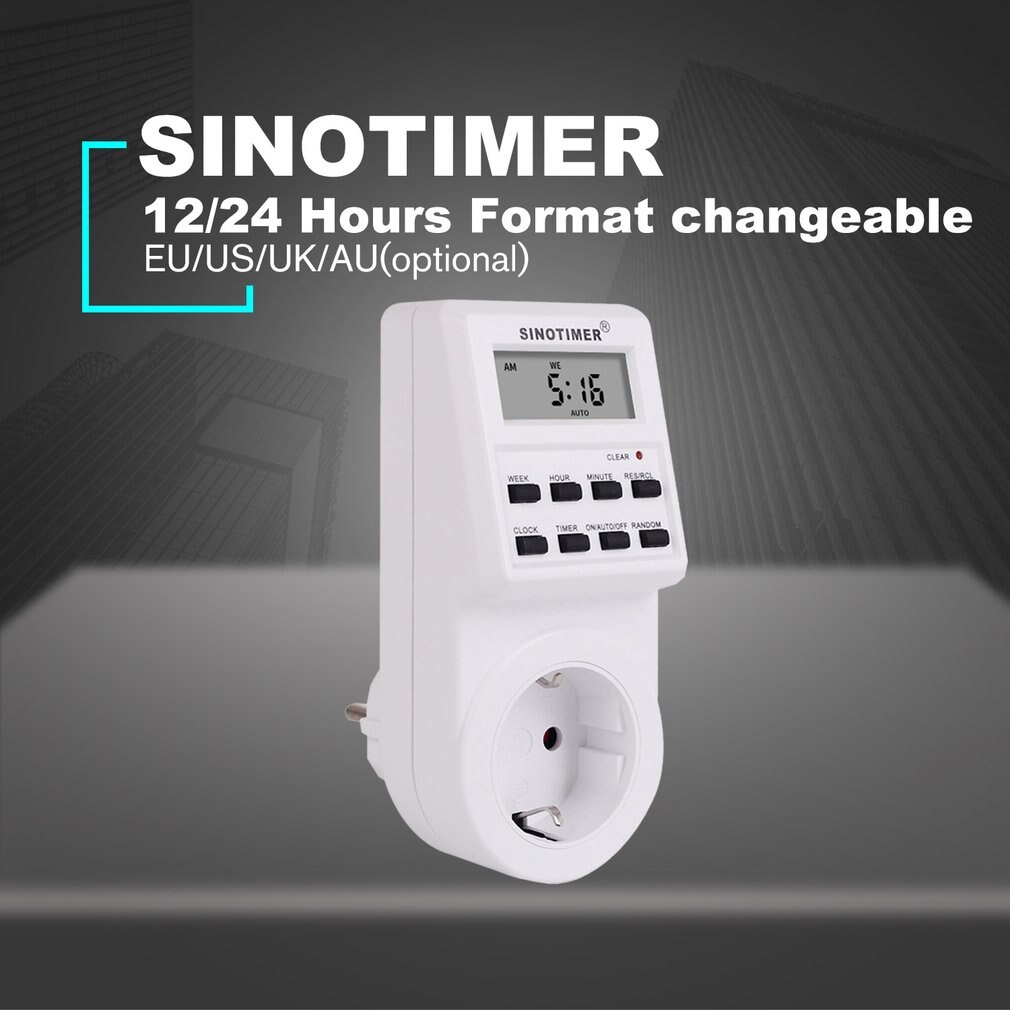 EU UK US AU Plug Digital Weekly Programmable Electrical Wall Plug-in Power Socket Timer Switch Outlet Time Clock Power Socket
