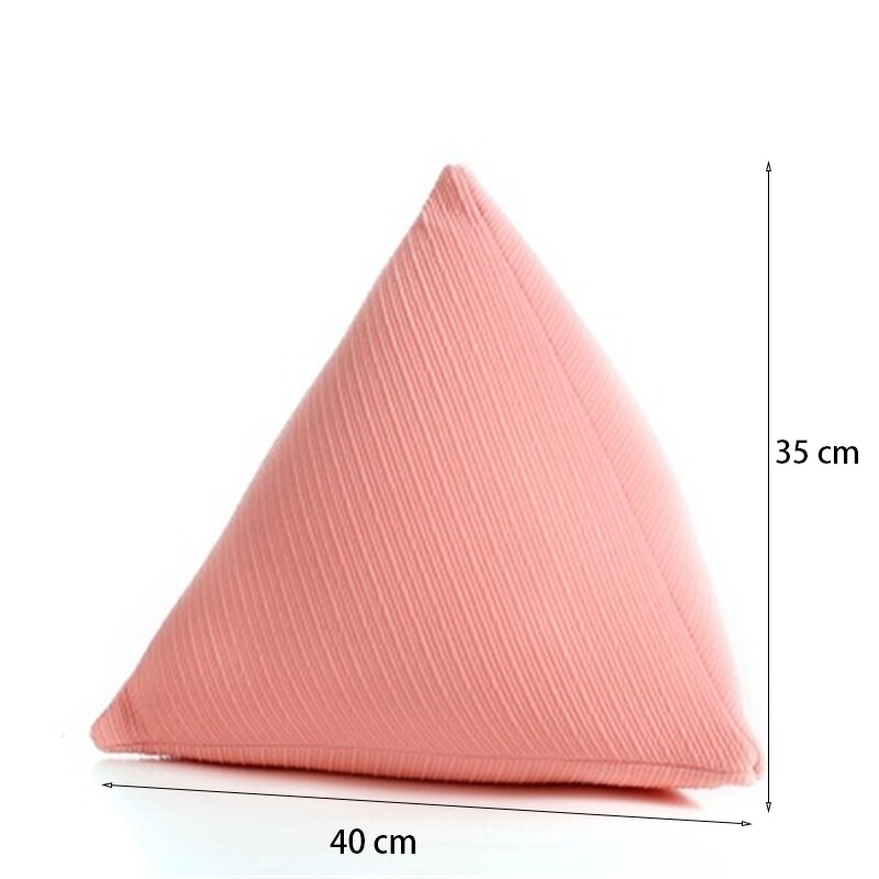 Peiduo skum trekant pute er en veldig myk dekorativ pute 40*35 cm egnet for hjemme soverom bar sofa kropp pute: Rosa