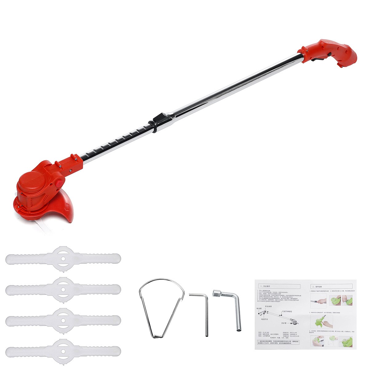 Portable Grass Trimmer Cordless Lawn Grass Cutter Garden Mowing Power Tool Kits 12V 800W Electric Grass Cutter Machine