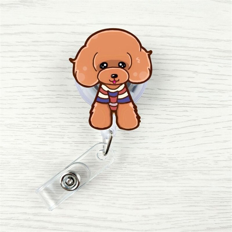 1 Pcs Cute Cartoon Mini Retractable Badge Reel elephant monkey Lanyards ID Name Card Badge Holder Clip Student Badge Holder