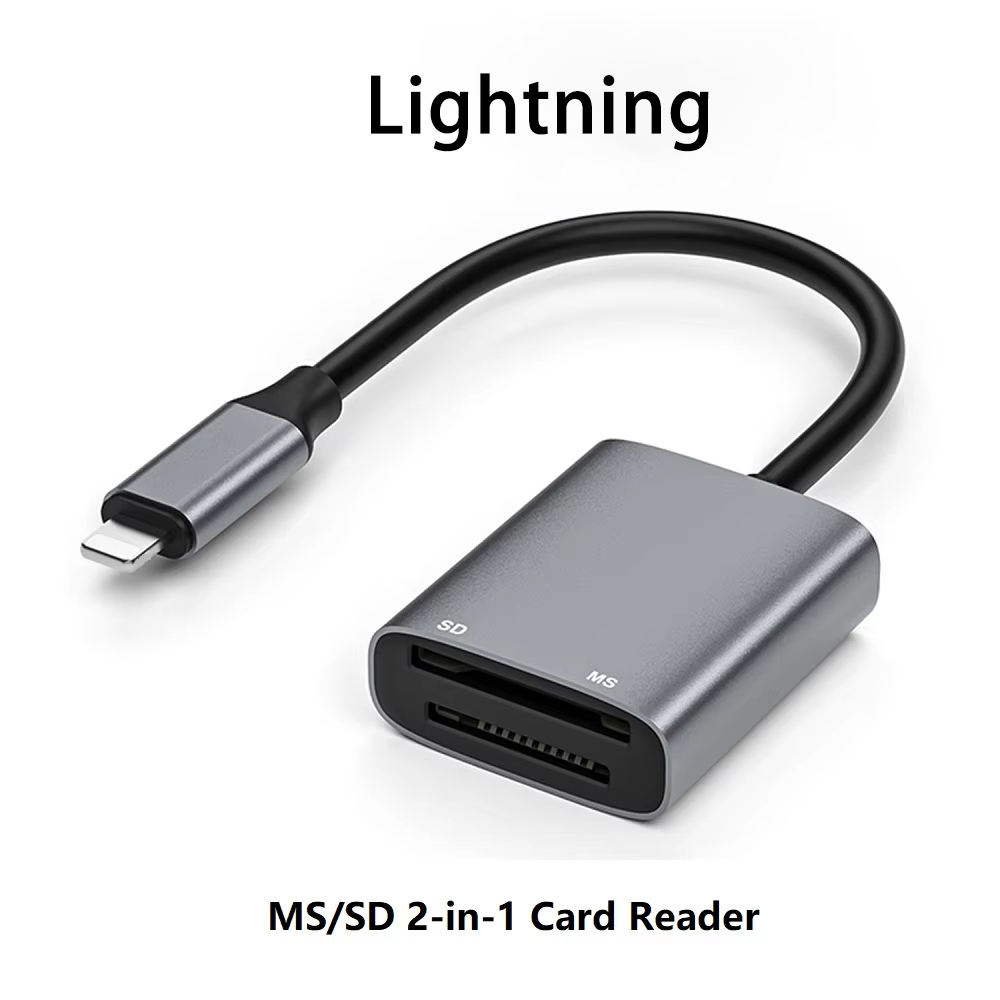 USB C Memory Stick Pro Duo Adapter für iPhone MS/SD-Kartenleser für Lightning Typ-C-Gerät SD-Kartenadapter unterstützt SD/SDHC/MS: green