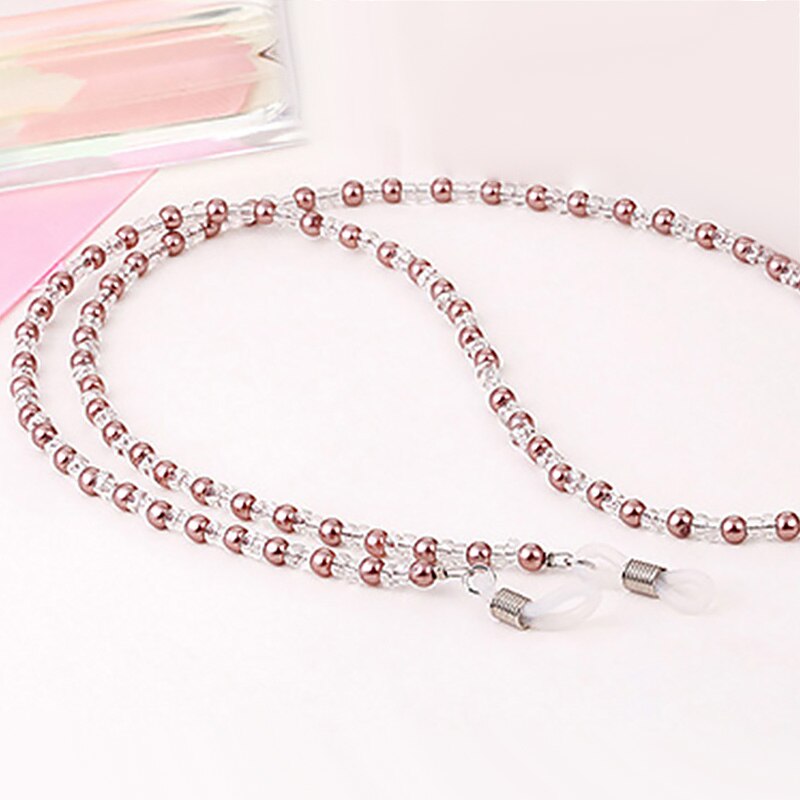 Chaîne perles colorées pour lunettes de soleil, collier pour femmes, cordon pour la lecture, cordelette de cou, cordelette pour accessoires lunettes