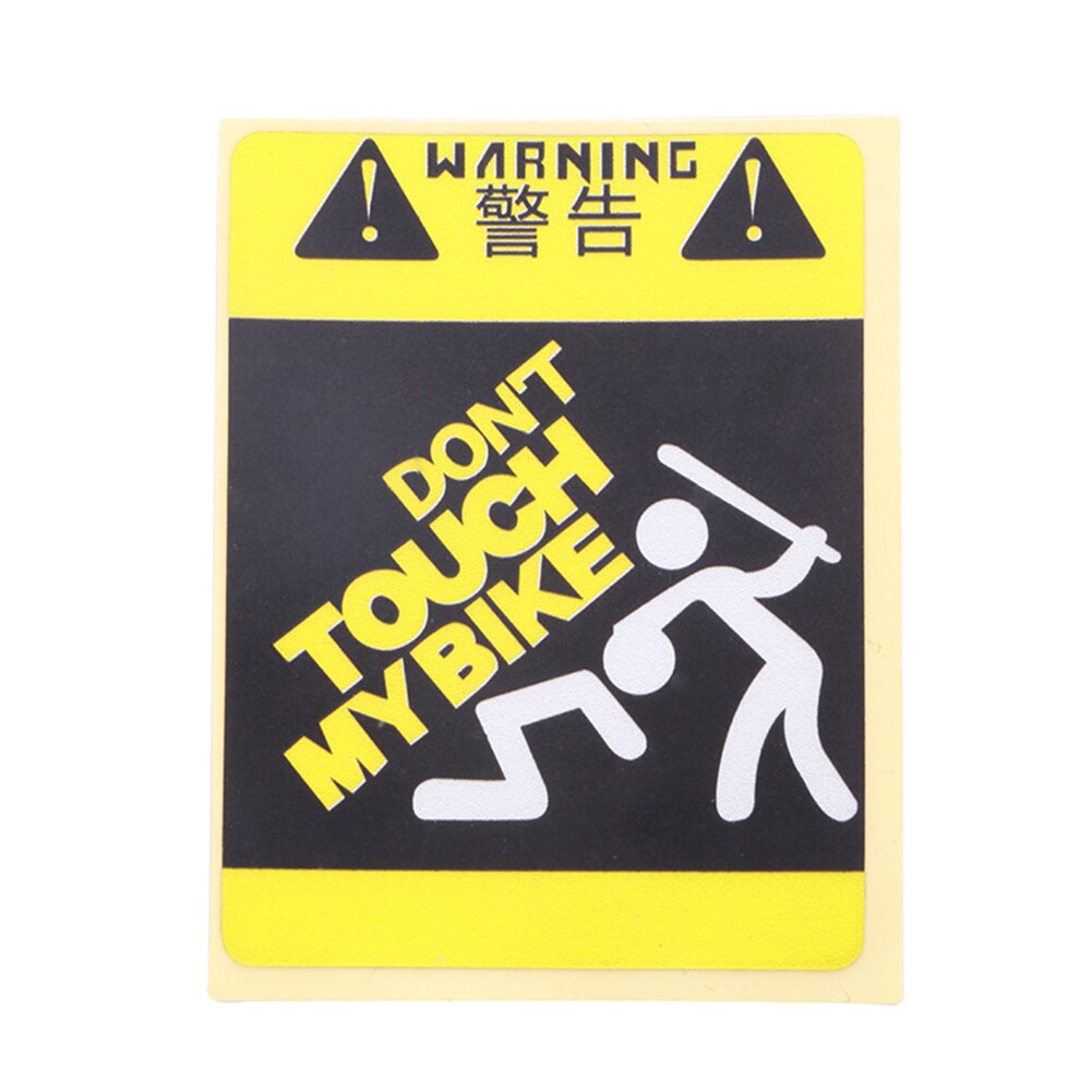 Bike Stickers PVC Coating Waterproof Reflective Bumper Sticker The Sign Of Don't Touch My Bike Funny Bike Accessories: 4