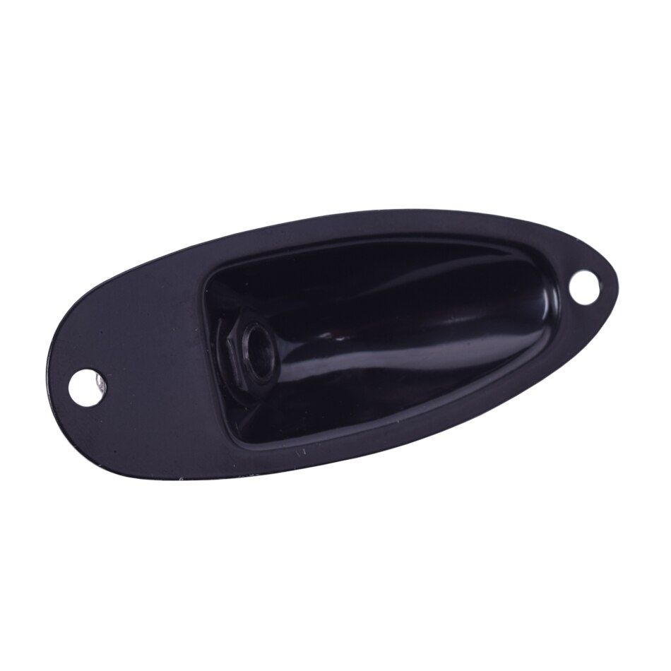 Boat Style 1/4" Guitar Pickup Output Input Chrome Jack Plug Socket for Strat Electric Guitars Guitar Parts: Black