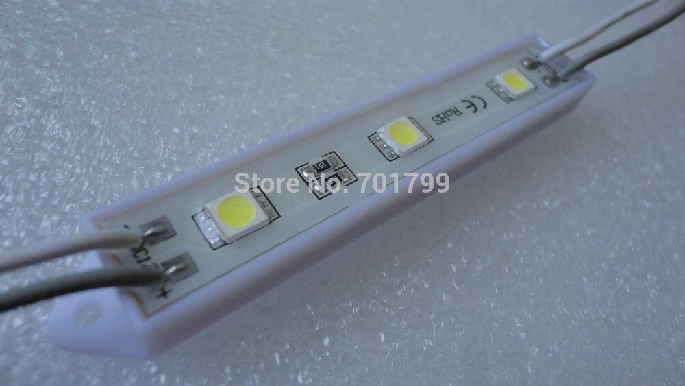 20PCS 5050 COOL WHITE LED module;high bright;0.72W;IP65;DC12V