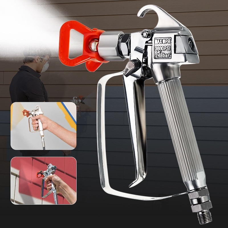 Airless verfspuit airbrush 3600 psi hoge druk geen gas 248 bar/tip guard spuitmachine verfspuitmachine