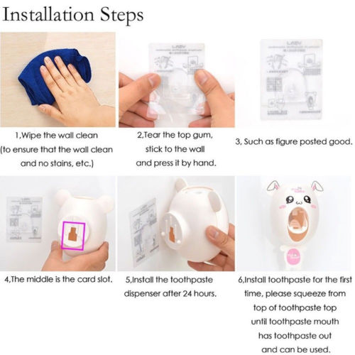 Touch Automatic Auto Squeezer Toothpaste Dispenser Hands Free Squeeze out Wall Mount Cute Home Decor Tools