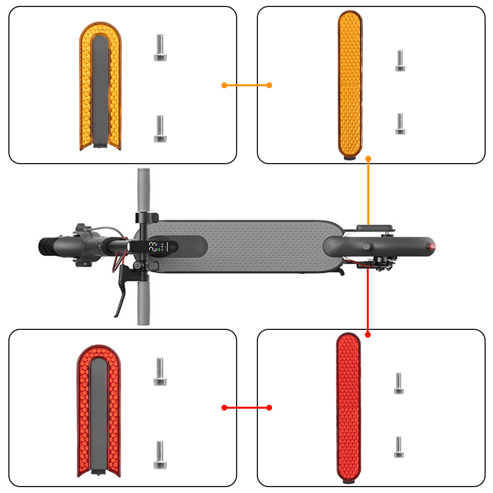 Wieldop Naafdop Beschermende Schelpen Reflecterende Strip voor Xiaomi Mi Elektrische Scooter Pro 2 M365 Mi3 Beschermen Decoratie Schelpen