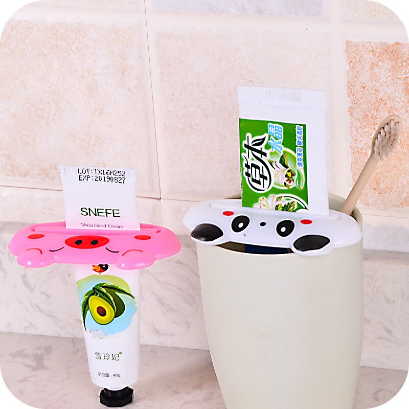 Practical Animal Easy Toothpaste Dispenser Plastic Tooth Paste Tube Squeezer Useful Toothpaste Rolling Holder for Home Bathroom