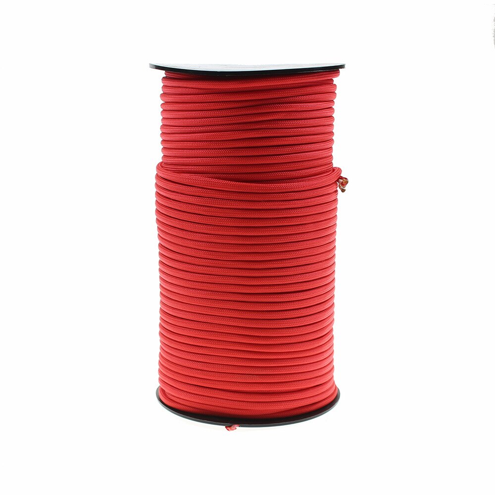 100 Meter Dia.4mm 9 Stand Cores Paracord Voor Survival Parachute Cord Lanyard Camping Klimmen Camping Touw Wandelen Waslijn: Red-9