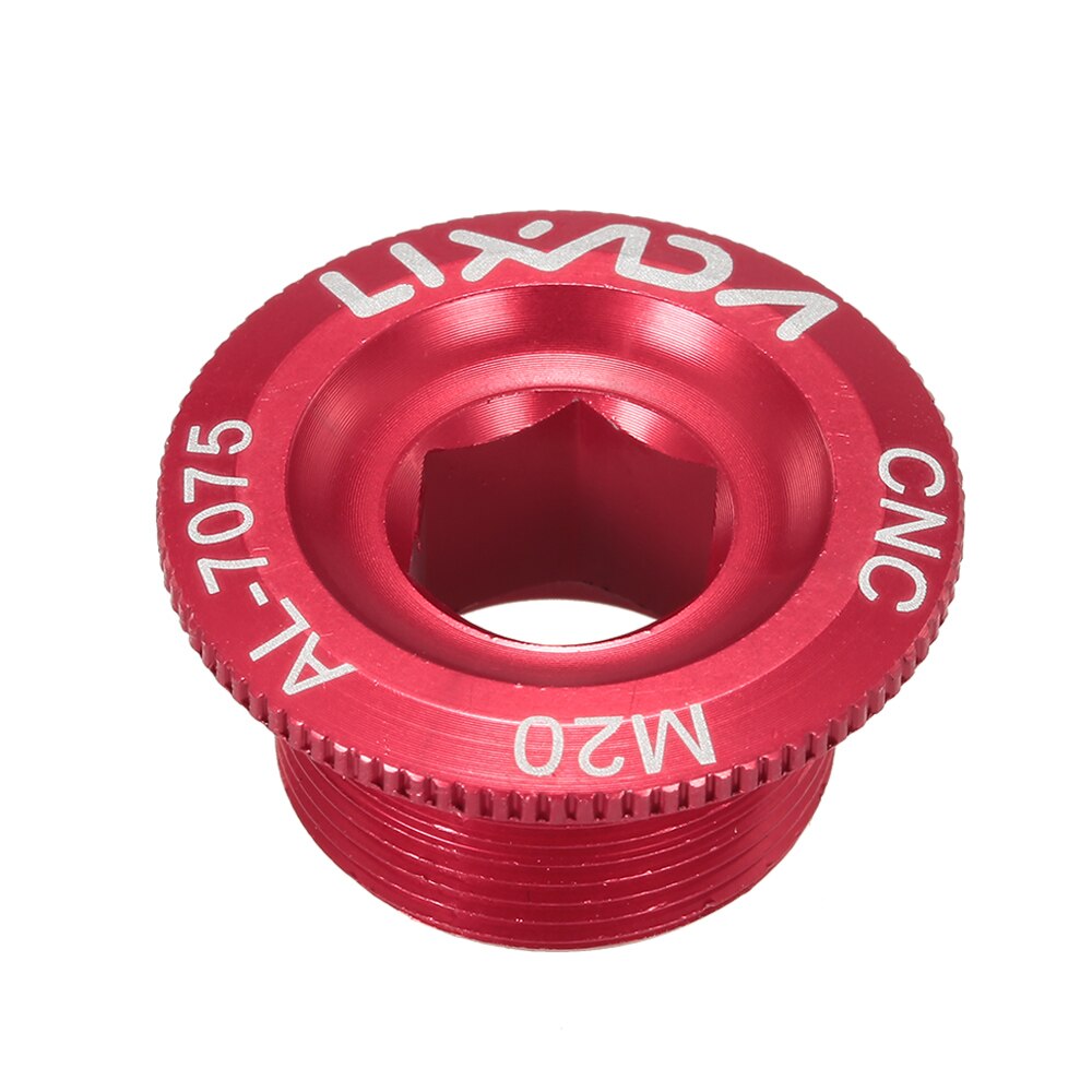 Lixada 1pc M18/M20 Kurbel Befestigungs Schrauben Fahrrad Fahrrad Bolzen Hohl Befestigung Kurbel Arm Bolzen Kappe Schraube MTB mountainbike Kurbel: rot Durchmesser 20mm