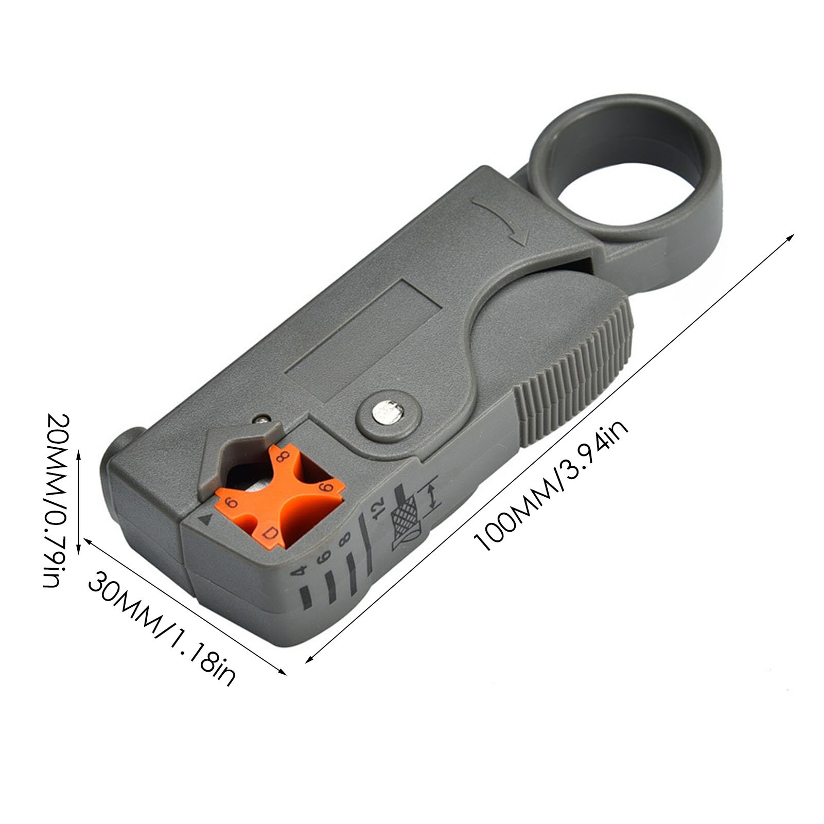 Wire Stripper Multifunctional Adjustable Cable Cutter Tool Suitable For UTP/STP And Other Network Cables: Double knife