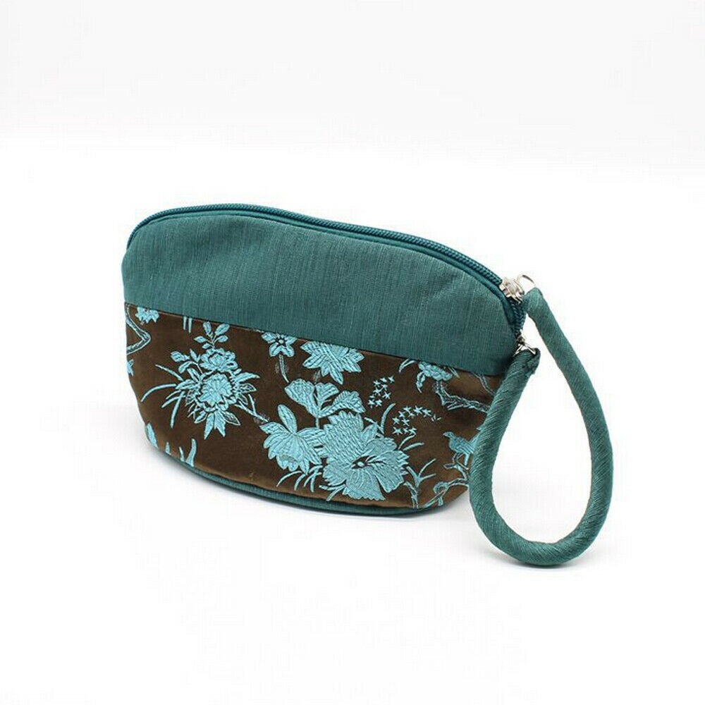 Women Embroidery Silk Bag Vintage Style Messenger Bag Chinese Style Handbag Purse Bag: Style1 F