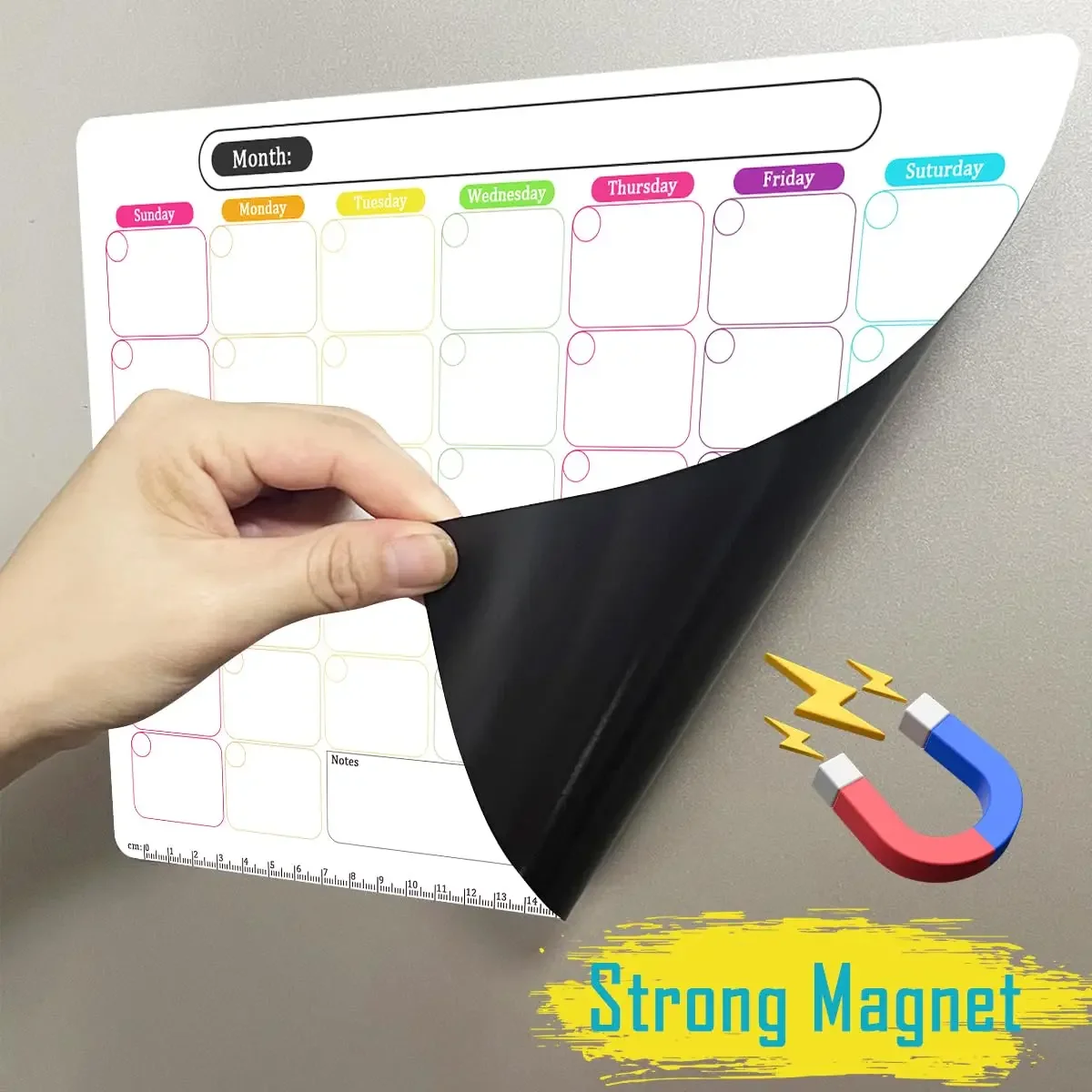 28x21cm koelkast magnetische whiteboard kalender droog uitwisbare kalender voor koelkast, koelkastmagneten maandelijkse koelkast kalendermagneet