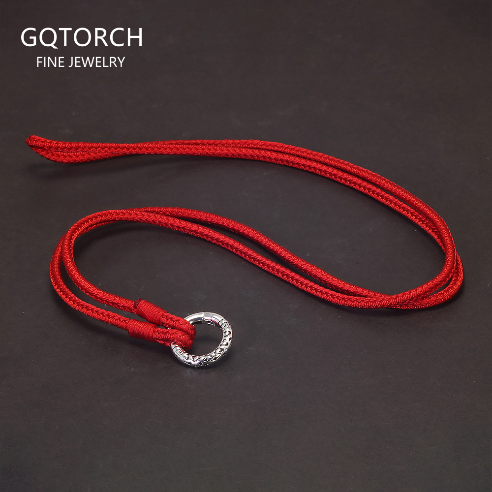 3mm geflochtene Baumwoll schnur Kette Männer Frauen 925 Sterling Silber Verschluss hohle runde Seil Halskette Schmuck Zubehör
