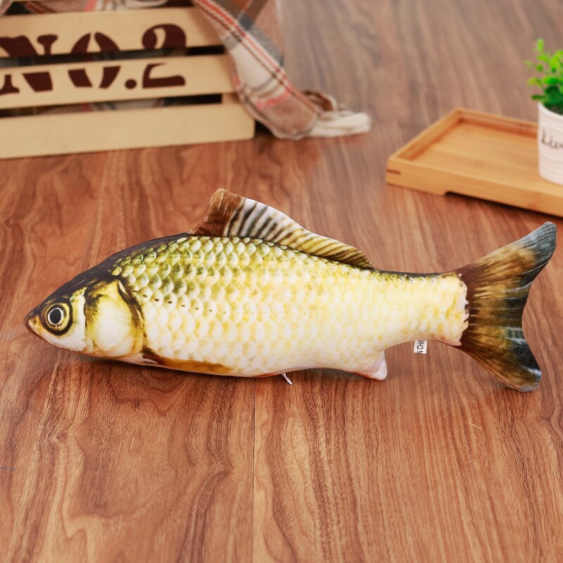 Haustier Weichen Plüsch Kreative 3D Karpfen Fisch bilden Katze Spielzeug Katzenminze Fisch Gefüllte Kissen Puppe Simulation Fisch Spielen Spielzeug für Haustier: rot Karpfen / 20cm ohne  Reißverschluss