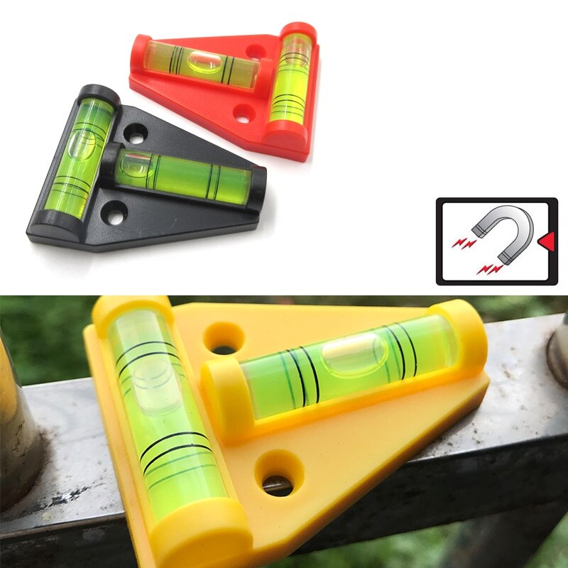 Mini Waterpas Meetinstrument T-Type Twee Manieren Waterpas Waterpas 2 Manier Elk Niveau Heeft Twee schroefgaten