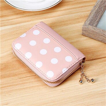 Porte-cartes en cuir PU, 9 Bits, Business rose/vert/violet/noir/bleu, fermeture éclair, porte-cartes, portefeuille porte-cartes: Type A pink