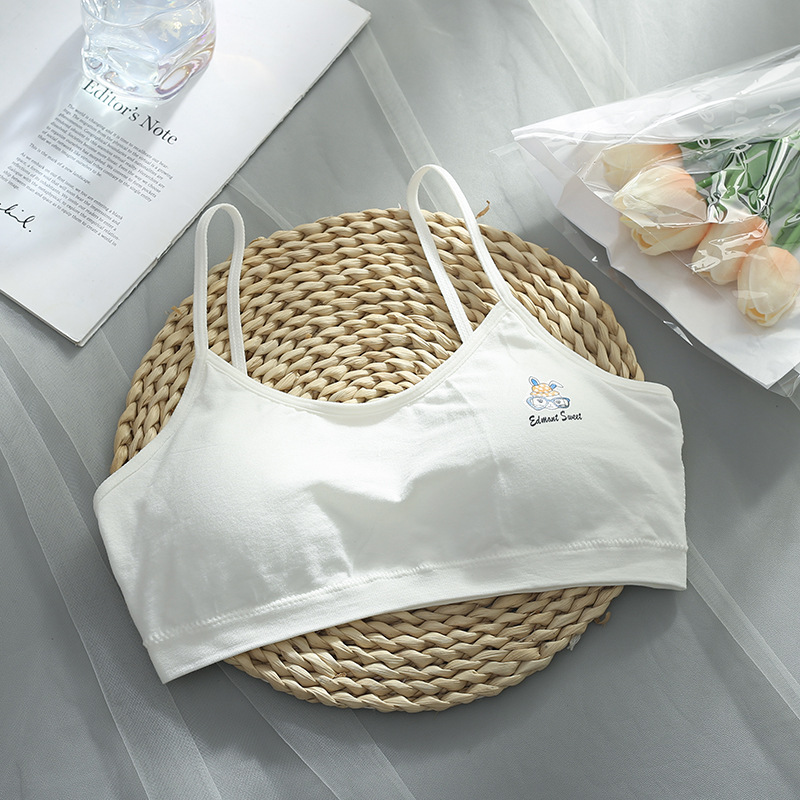 Girl Bra Development Period Wrapped Chest Student Underwear Wireless Bottoming Vest Teenage Girls Clothing 12 14 16 Years