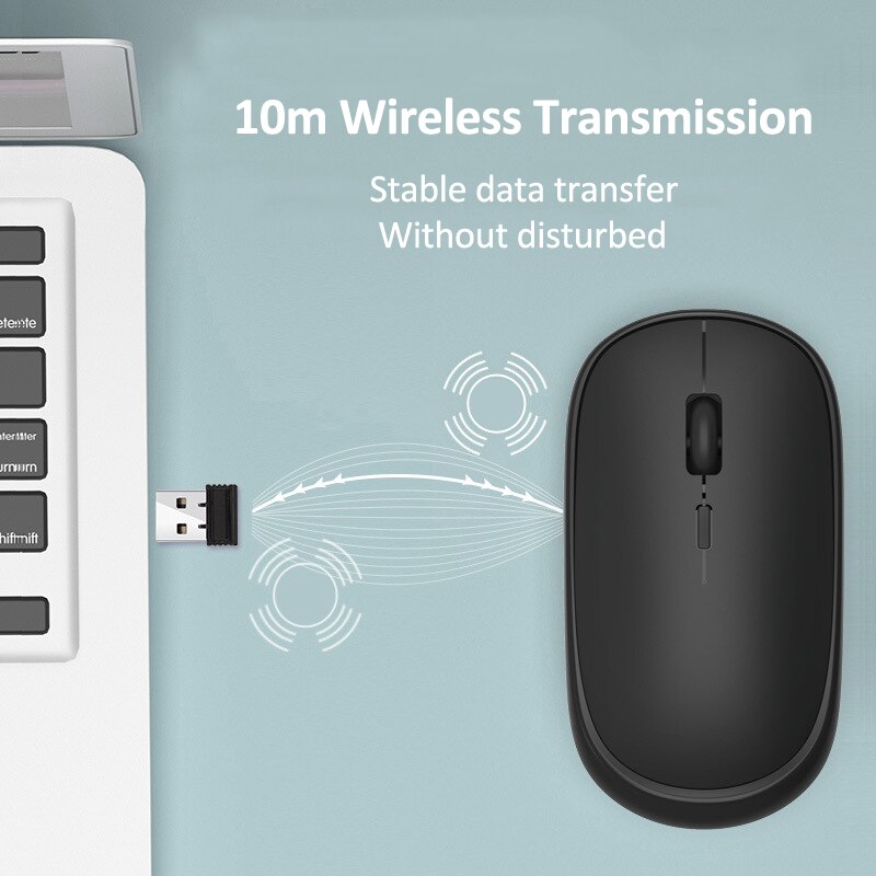 Bezprzewodowa mysz akumulator Bluetooth cichy ergonomiczny komputer dla ipada Mac Tablet Macbook Air Laptop PC Gaming Business Office