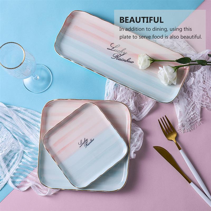 1PC Ceramic Steak Platter Food Serving Plate Western Food Plate For Restaurant